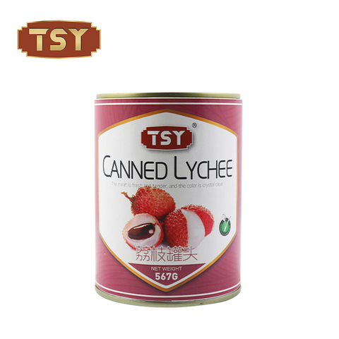 565g Easy Open Packing Natural Fresh Sweet Canned Lychee