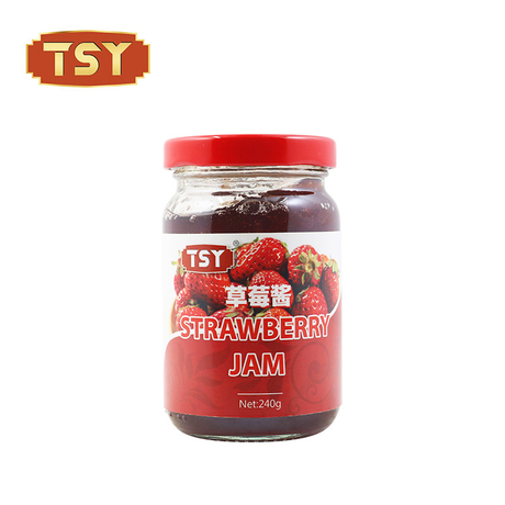 240g Glass Bottle 100% Natural Sweet Fresh Strawberry Jam
