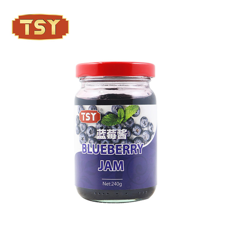 Glass Bottle Fresh Exquisite Fruity Blueberry Jam