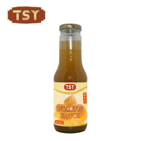 Halal 380g Glass Bottle Food Grade Seasonings Condiments Scallop Sauce