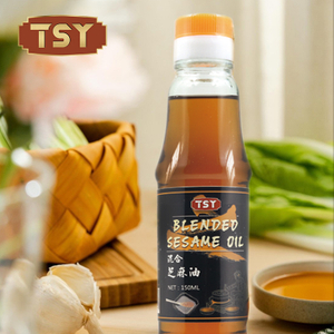 250ml Hot Sale Glass Bottle Edible Cooking Blended Sesame Oil for Supermarket