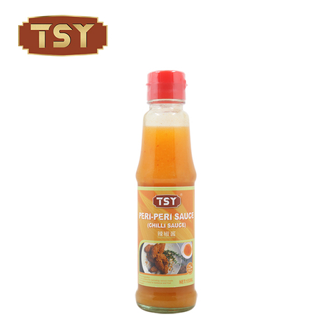 150ml Glass Bottle Yellow Chilli Peri Peri Hot Sauce
