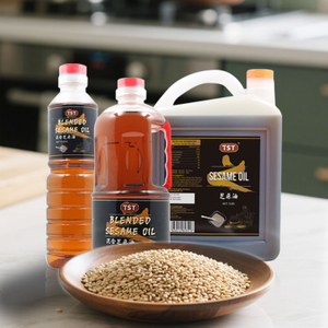 625ml Glass Bottle Roasted Edible Black Blened Sesame Oil for Cooking